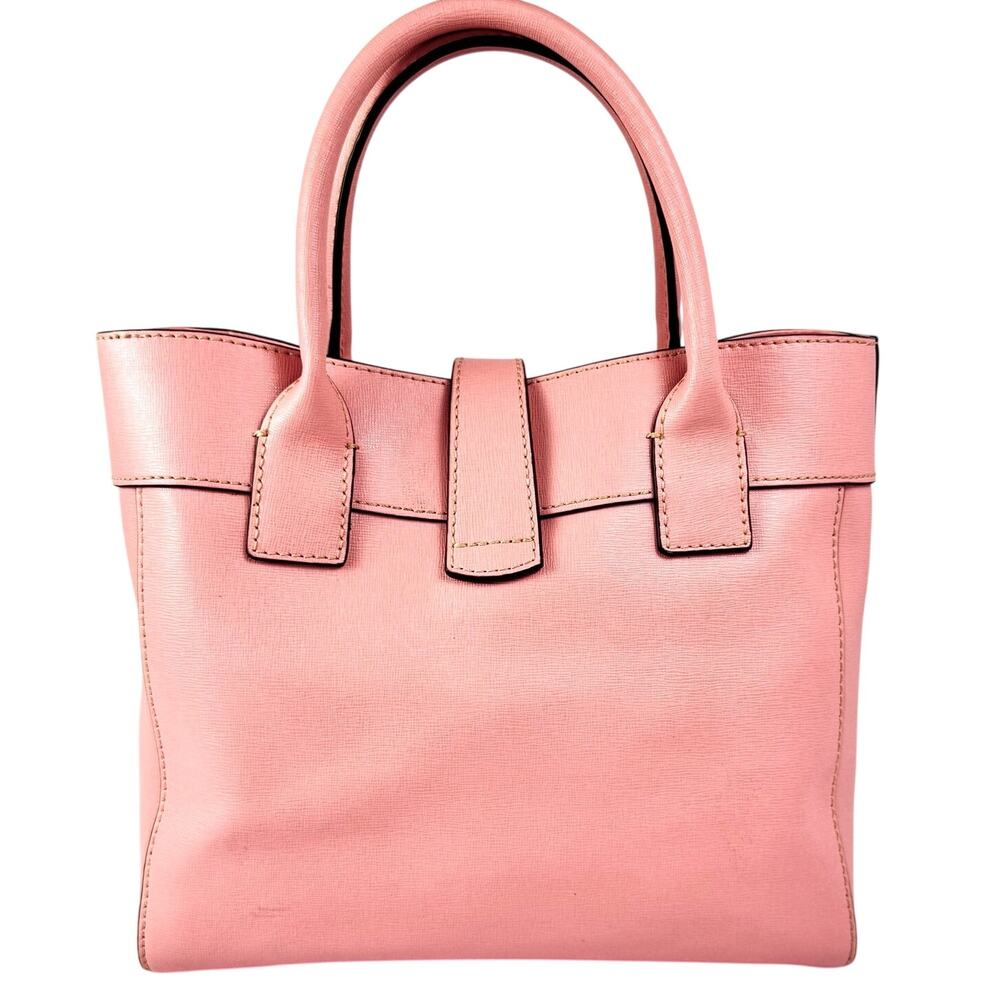 Dooney & Bourke Barlow Satchel Saffiano Leather Coral Pink Crossbody Bag - Picture 2 of 14